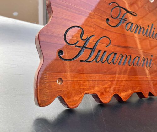 Letrero rustico tallado personalizado