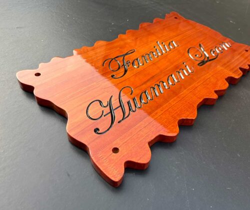 Letrero rustico tallado personalizado